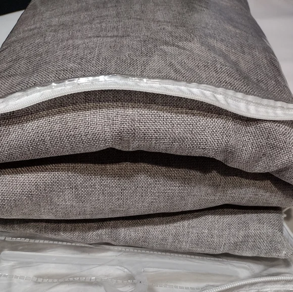 Plow & Hearth Stone Madison Double Layer Blackout Back Tab Pair of Curtains - Picture 2 of 5